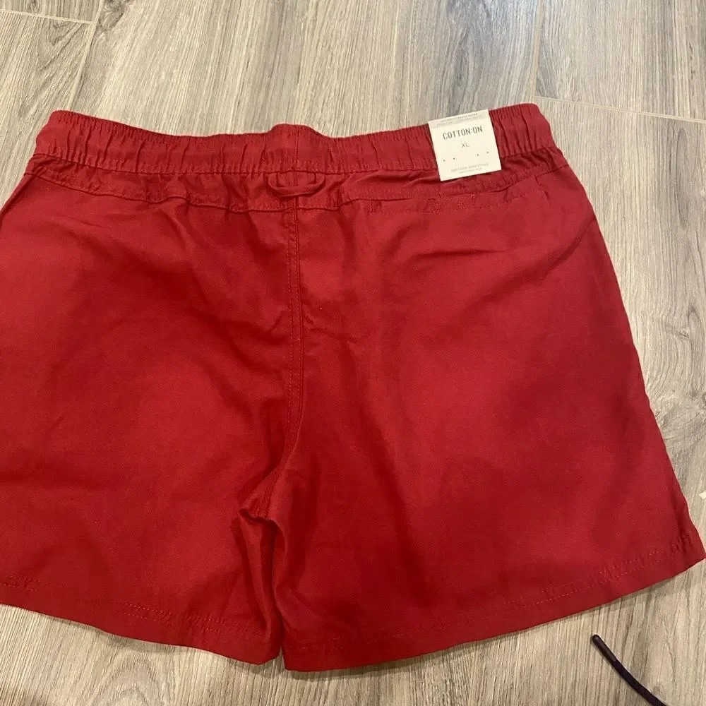 Mens red swim short